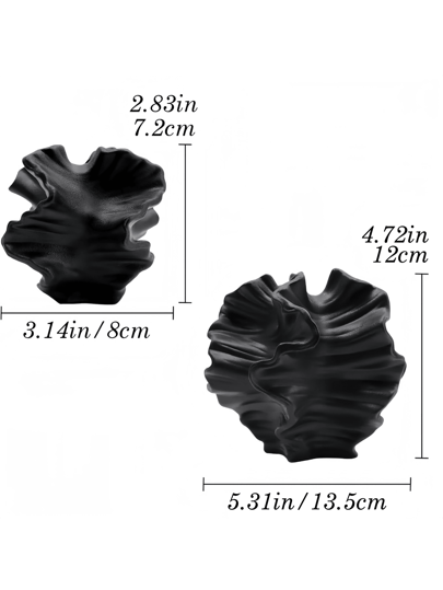 Flowers Vase Moderne Home Coral Ceramic Shape Zwart Wit stone Nordic Pampas Grass, Boho Donut Centerpiece Wedding, Ideal Mother's Day Wedding .(Black) Birthday Graduation Room Flower Glass view 9