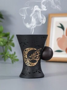 1 pezzo Nuovo bruciatore di incenso in resina dal design semplice e rotondo, portatile e resistente al calore, adatto per la decorazione domestica, ufficio, festival, yoga, può essere utilizzato come regalo per le feste, decorazioni rama, decorazioni rama - Multicolore - Visualizzare 1
