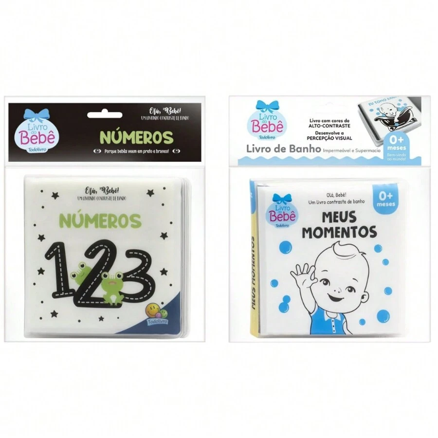 Kit 2 Bath Books For Children Fun And Learning In The Bath! - Numbers + My Moments - View 1