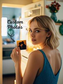 12pcs/1set Custom Photo Fridge Magnets, Personalized Square Hard Paper Cardstock Magnets 7x7cm, DIY Family Picture Decoration For Refrigerator, Magnetic Photo Display For Kitchen Or Office, Unique Personalized Gift For Mother's Day, Father's Day, Graduation, Wedding, Anniversary, Christmas, Valentine's Day, Housewarming, And Holiday Home Decor