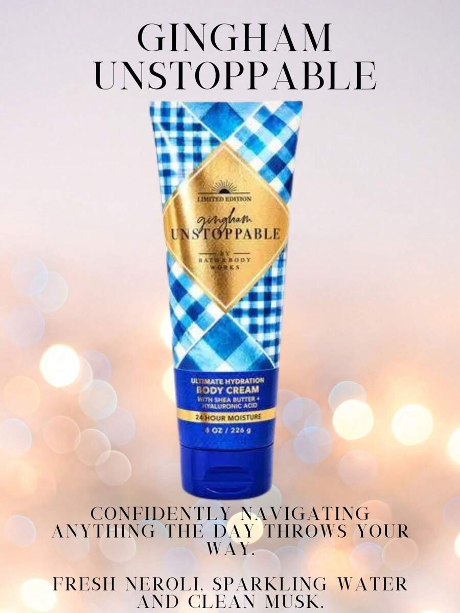 Bath And Body Works BBW Body Lotion Body Cream Body Care Fragrance - Gingham Unstoppable Cream - View 1