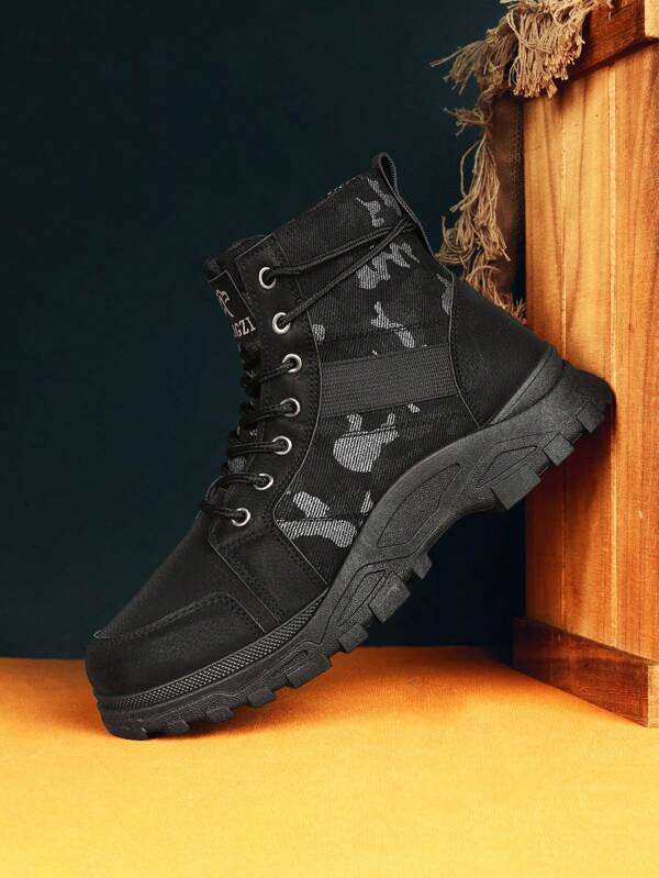 Bottes de randonnée homme printemps/automne, bottes courtes antidérapantes, durables, mode camouflage de rue bottes courtes