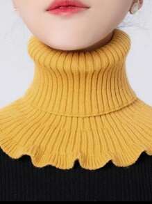 1pc Winter Knit Scarf, Warm Neck Wrap For Cold Weather