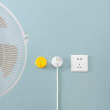 1pc Multifunctional Creative Power Cord Hook, Strong Adhesive No Damage Wall Holder, Kitchen Plug Socket Organizer, Cable Clip Hanger