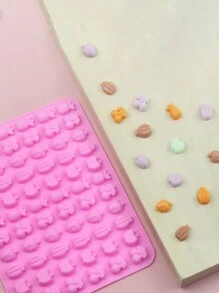 Molde de silicona mini para hacer gomitas tipo gominolas, molde para hacer chocolates, dulces, ceras derretidas y postres con diferentes sabores como manzana, naranja, frambuesa, fresa, cáscara de piña, etc.