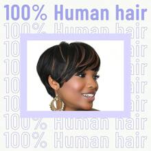 精灵短发假发 100 真人头发玫瑰网帽 150 密度卷发波浪男女通用所有种族 6 英寸长颜色 S4 S27 S99J 免费优质假发 - S27 - 查看 6