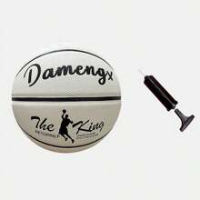 1pc Size 7 Luminous Basketball, Suitable For Outdoor Match And Training, Durable & Glow-In-The-Dark, With Air Inflator And Metal Needle - White - View 8