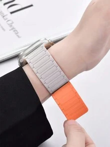 1 Stück Silikon Magnetarmband kompatibel mit Apple Watch Bändern 38mm 40mm 41mm 42mm 44mm 45mm 49mm Damen Herren Apple Watch Armband für Series 10 9 8 7 6 5 4 3 2 1 Ultra SE