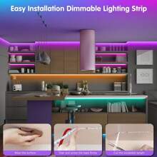 100ft Led Strip Lights (2 Rolls Of 50ft) Bluetooth Smart App Control Music Sync Color Changing RGB Led Light Strip With Remote,Led Lights For Bedroom Room Home Decor Party Festival