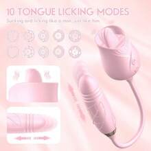 Vibrator Flower Shape G Spot Vibrator Intimate Nipple Vibrator Oral Licking Clitoris Vibrator Powerful Sex Toys For Women