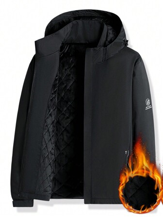 休闲加厚男士户外夹克，温暖舒适