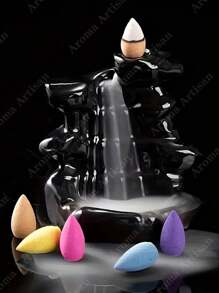 160pcs, Backflow Incense, Natural Waterfall Incense For Backflow Incense Burner, Perfect Yoga Gift, Brings Relaxing Aroma With Soothing Scent, Natural Waterfall Incense Cone, Home Backflow Cone, For House Air Freshener, Meditation, Yoga, Home Or Office Purification - Backflow Incense - View 3