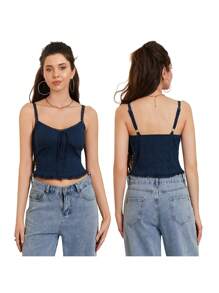 Women Tank Tops & Camis - Blue - View 3