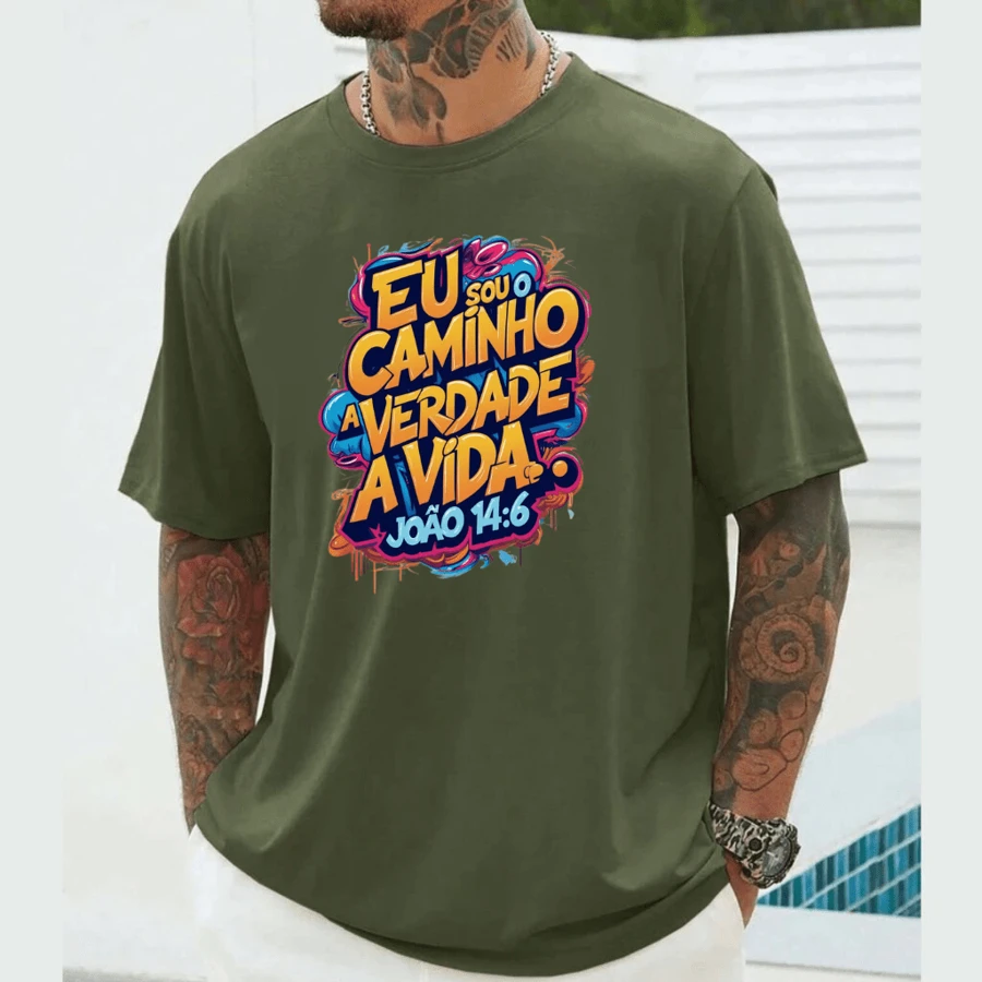 Men's God Jesus Gospel Shirt Premium Unisex Cotton - xanh quân đội - Xem 1