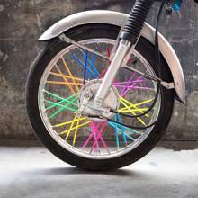 72 pezzi Set colorato di protezioni per raggi di moto/ATV/bicicletta, strisce per cerchioni di moto/bici