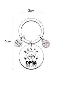 1 chiếc móc khóa bằng thép không gỉ khắc hình hoạt hình chân dung "Bà tuyệt nhất", "Ông tuyệt nhất", món quà ý nghĩa dành cho bà, ông, ông bà, phụ kiện trang trí Lễ Tạ ơn, phụ kiện túi xách Giáng sinh, phụ kiện xe hơi, quà tặng cho giáo viên, bạn bè, chị gái, quà tặng cho mẹ, cha, tốt nghiệp và giáo viên. - Nhiều màu - Xem 8