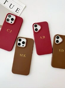 1个个性化定制名字仿荔枝图案手机壳，秋季手工制品，返校季，学院风，女儿/母亲/家庭/舞会/婚礼圣诞惊喜礼物，圣诞袜填充物，简约时尚手机壳，礼品创意，第一个圣诞节，教师节礼物，赠品，定制礼物，定制文字，个性化/定制礼物，定制含义圣诞礼物，个性化商城，2025手机壳 - 棕色 - 查看 5