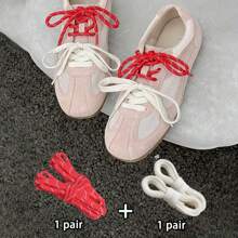 1 Set de cordones planos y de lunares redondos, aptos para zapatillas, tenis, bailarinas - Multicolor - Ver 5