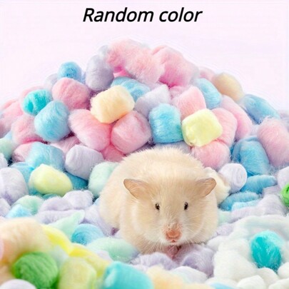 100pcs Warm Pet Bed Balls, Hamster Nesting Bedding, Suitable For Cozy And Comfy Hamster Pet Bed
