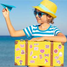 100 张粉色混合风格贴纸，4 厘米彩色混合粉色女孩风格涂鸦贴纸 - 均碼 - 查看 10