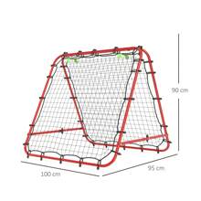 HOMCOM Double Sided Football Rebounder Net, Football Rebound Net Target Goal With 5 Adjustable Angles, Garden Football Training Equipment For Youth - Red - View 5