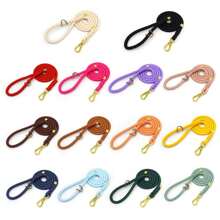 Pet Fashionable Personalized Gold Color Zinc Alloy Clasp Heavy Duty Handmade Nylon Leash For Dogs, Polyester Rope Durable Strong Dog Lead, Suitable For Large & Medium Pets, Collar And Training Accessories