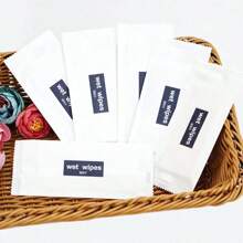 10/20/50/100 Single-Layer Aviation Wet Wipes, Hotel Catering Takeaway Disposable Items, Cleaning Wet Wipes, Small Bags, Compact And Portable Personal Cleaning Wet Wipes, Individually Packaged