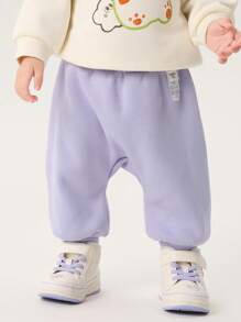 Balabala 婴儿羊毛裤 舒适 PP 裤 适合男孩和女孩，2024 年冬季系列 - 紫色 - 查看 1