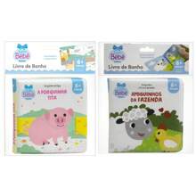 Kit 2 Livros de Banho para Crianças Diversão e Aprendizado no Banho! - Porquinha Tita + Fazendinha - Visão 2