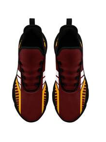 Men's Washington Football Designed Sneakers, Custom Logo Custom Name Customization Lightweight Comfortable Soft Bottom Sneakers For Men, Gym Training Breathable Tennis Shoes Unique Gift For Mom/Dad/Her/Him/Girlfriend/Boyfriend/Wife/Husband/Friend ﻿