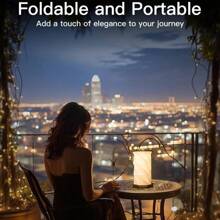 1 đèn mini Giáng sinh 3 trong 1, đèn ngủ xoay và gấp chất lượng cao, đèn ngủ sạc lại, thích hợp cho cắm trại ngoài trời, quà tặng sinh nhật Giáng sinh cho bố, mẹ, bạn bè - Ánh sáng trắng ấm áp - Xem 8