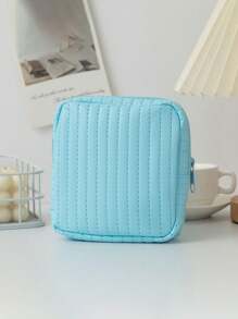 1 pieza Bolsa organizadora de color caramelo, bolsa de almacenamiento para toallas sanitarias/tampones, monedero con cierre para sujetar lápices de labios, brochas, cuidado de la piel, teléfono, monedas y artículos pequeños, para uso en el hogar/viaje/escuela, con vibras bohemias, para vacaciones en la playa, colección de baño, colección de dormitorio, gran capacidad