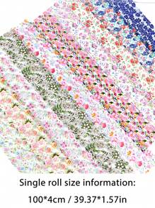 10 fogli/scatola Carta da trasferimento per arte di unghie con piccoli motivi floreali colorati, carta da trasferimento per arte di unghie con motivi floreali e vegetali, decorazioni per arte di unghie floreali, per nail salon fai-da-te (senza colla)