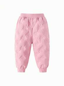 Balabala 2024 年冬季年轻女孩保暖、保暖内衬慢跑裤 - 粉色 - 查看 4