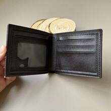 男士日常便携式时尚零钱盒和卡片盒 - 咖啡棕 - 查看 4