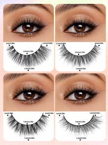 MAGEFY 40 Cặp CC Curl Phong Cách Hỗn Hợp Tự Nhiên Crossover Lông Mi Giả Lông Chồn 3D Lông Mi Giả Tự Nhiên Dài Dày Bán Buôn Lông Mi Giả Để Trang Điểm - Mi tự nhiên - Xem 3