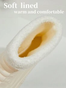 Women's Snow Boots, Waterproof & Warm Winter Boots, Soft Plush Ladies Boots, Fashionable New Cozy Winter Boots For Outdoor Rainy Days, Casual Cute Young Women's White Boots, Flat Round Toe Easy To Clean Anti-Mud & Water Ladies Rain Shoes, Women's Winter Boots, Women's Rain Boots, Outdoor Waterproof Work Shoes, Warm & Waterproof Ladies Short Boots, White Winter Boots - White - View 2