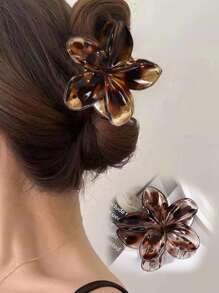 2 piezas Pinza de pelo transparente con estampado clásico de leopardo de 8 cm, elegante y retro, adecuada para trenzas, coletas, moños, apta para uso diario casual, ir y venir, vacaciones, fiestas, citas, escuela, universidad, accesorios de pelo de mujer para outfits de vacaciones