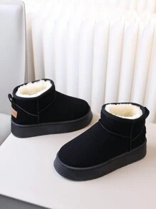 Women's Snow Boots, Thick Warmth Plush Winter Outdoor Boots - Black - View 3