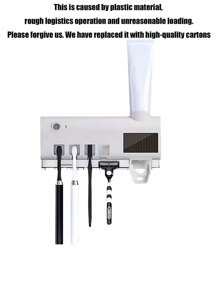 1 Giá để bàn chải đánh răng đa năng có hộp đựng kem đánh răng - Trắng - Xem 5