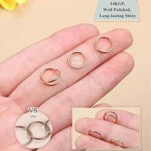 3pcs Nose Rings Hoops - 316L Surgical Steel Double Hoop Nose Rings 16G/18G/20G Hinged CZ Conch Piercing Jewelry Septum Clicker Lip Rings Cartilage Earring Helix Rook Tragus Daith 7mm/8mm/10mm