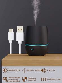 1 件 USB 供电精油扩散器，带 LED 情绪灯 - 超声波香薰加湿器，适用于卧室、办公室和家庭 - 免电池桌面空气净化器 - 彩色 - 查看 8