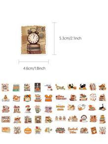 50pcs Bookish Fall Stickers Laptop Handbook Cell Phone Case Decorative Stickers Back To School