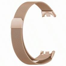 Pulseira de Malha Milanesa Compatível com Xiaomi Mi Band 9/8, Pulseira de Relógio de Metal Magnética em Aço Inoxidável para Substituição da Pulseira Mi Band 8/9