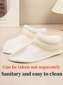 Women's Snow Boots, Waterproof & Warm Winter Boots, Soft Plush Ladies Boots, Fashionable New Cozy Winter Boots For Outdoor Rainy Days, Casual Cute Young Women's White Boots, Flat Round Toe Easy To Clean Anti-Mud & Water Ladies Rain Shoes, Women's Winter Boots, Women's Rain Boots, Outdoor Waterproof Work Shoes, Warm & Waterproof Ladies Short Boots, White Winter Boots - White - View 5