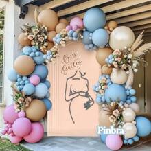Dusty Rose Brown Balloon Garland Blue Pink Balloons Double Stuffed Tan White Sand Balloon Latex Pastel Balloons Arch Kit For Birthday Gender Reveal Wedding Party Decoration - Dusty Blue - View 5