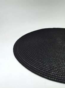 2/4/6 Pieces Round Placemat Set Sousplat Kitchen Dining - 黑色 - 查看 4