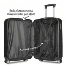 Carry-On Travel Suitcase ABS Removable 360 Degree Wheels Takes Into Cabin Durable With Expandable Zipper Luggage Kit 8kg 10kg 14kg Small Medium - màu đen - Xem 3