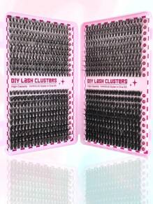 800片 D捲度單簇假睫毛大容量裝 30D-80D 9-16mm DIY接睫毛套組 自然豐盈 長款輕盈柔軟 可重複使用 附2支睫毛刷 適合居家日常、派對、婚禮、旅行、音樂祭 - 黑色 - 查看 9