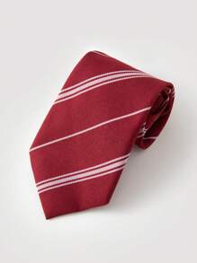 1 件男女通用纯色条纹领带，时尚百搭，适合搭配校服 - 彩色 - 查看 3